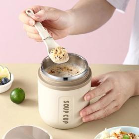 Boîte à Déjeuner Portable pour Soupes avec Sac Isotherme – علبة طعام محمولة